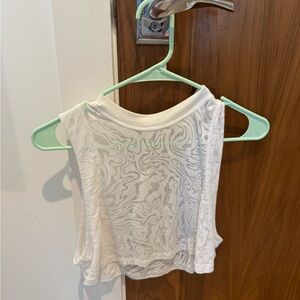 lululemon athletica White Swirl Crop Top